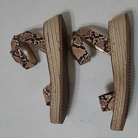 Circus by Sam Edelman Brown Snake Print Platform Sandals size 8 - Picture 2 of 12